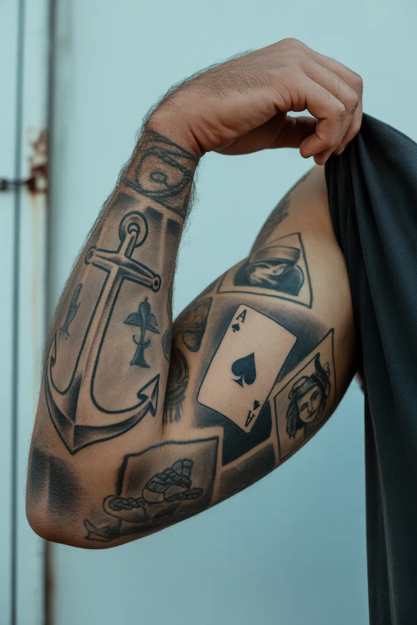 Anchor + Playing Cards