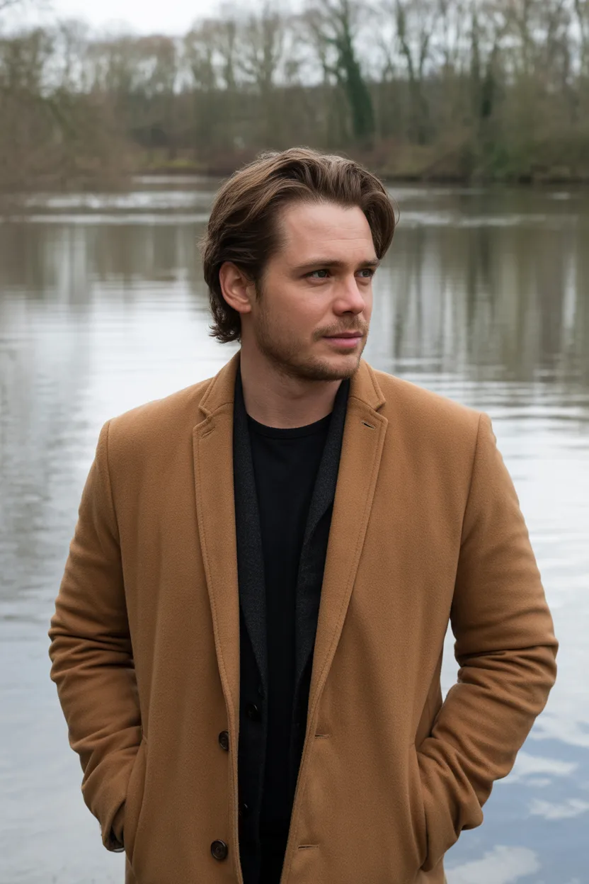 Brushed Back Medium Haircuts For Men