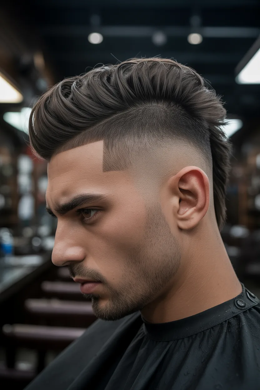 Burst Fade with Mohawk Top