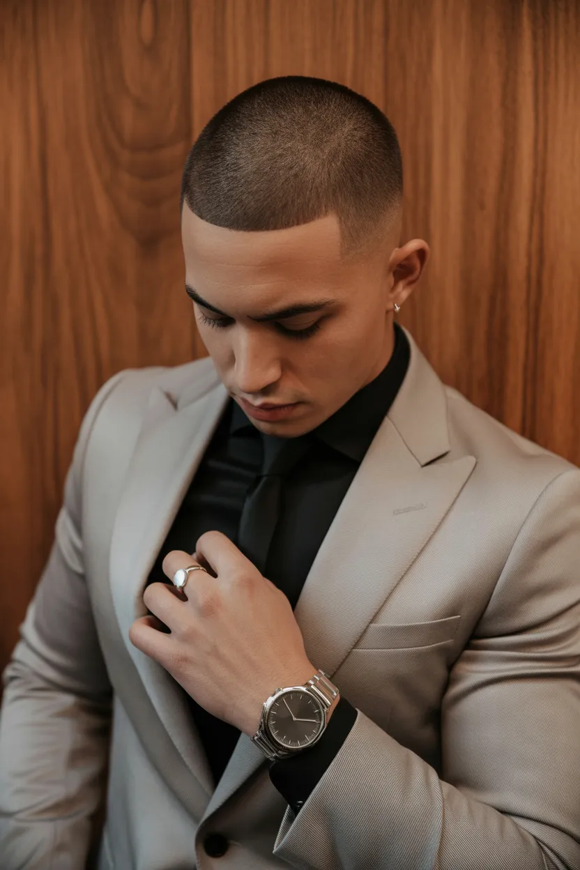 Buzz Cut With Razor Fade