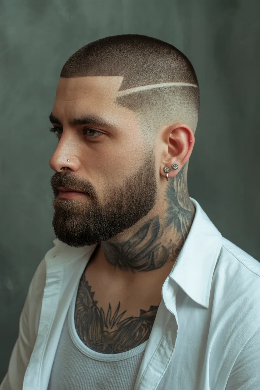 Buzz Fade With Line Up