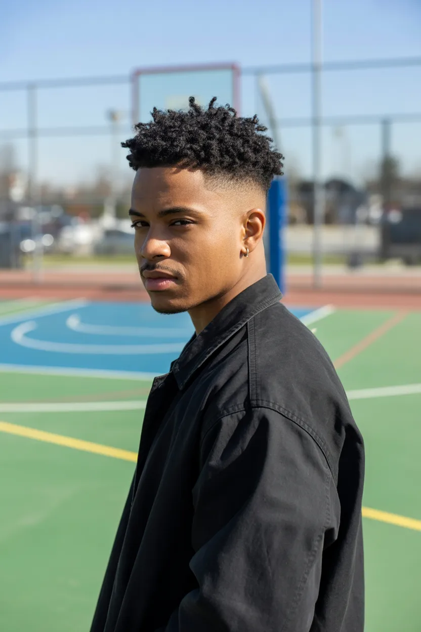 Curly Fade Guy Haircuts For Curly Hair