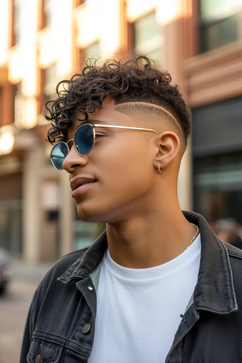 Curly Flow Drop Fade