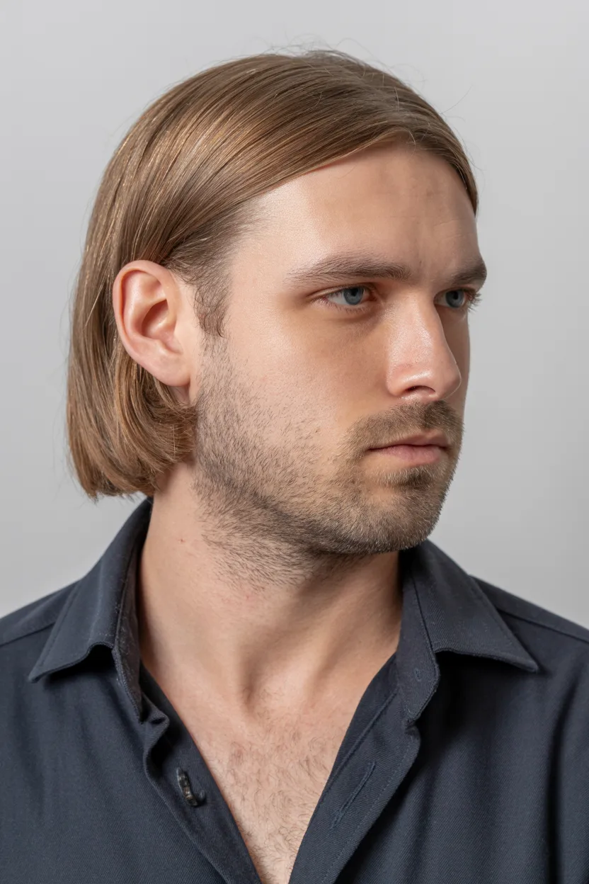 Ear-Length Flow + Designer Stubble