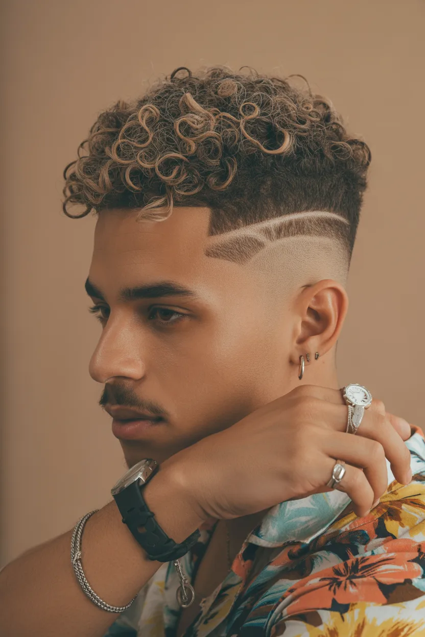 Faux Hawk with Curly Texture