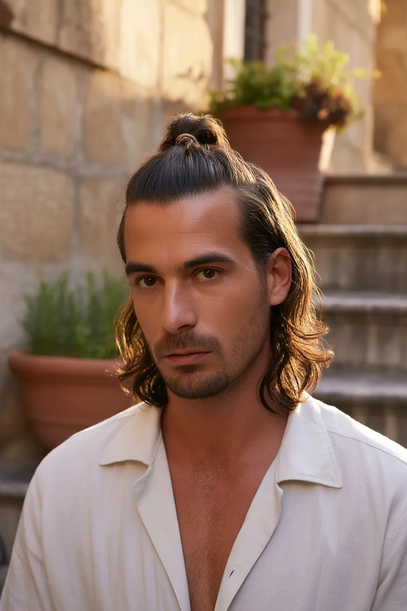 Half-Up Hairstyle For Longer Hair