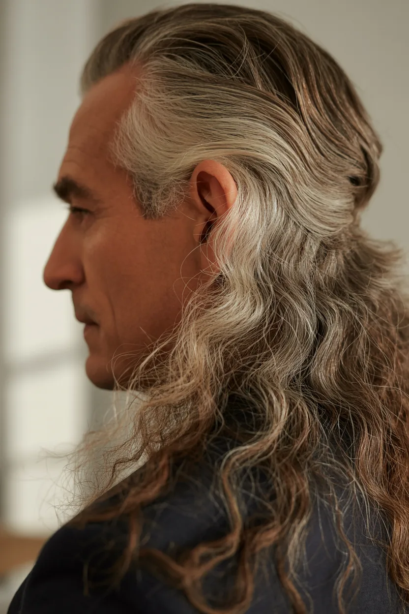 Half-Up Long Hairstyle