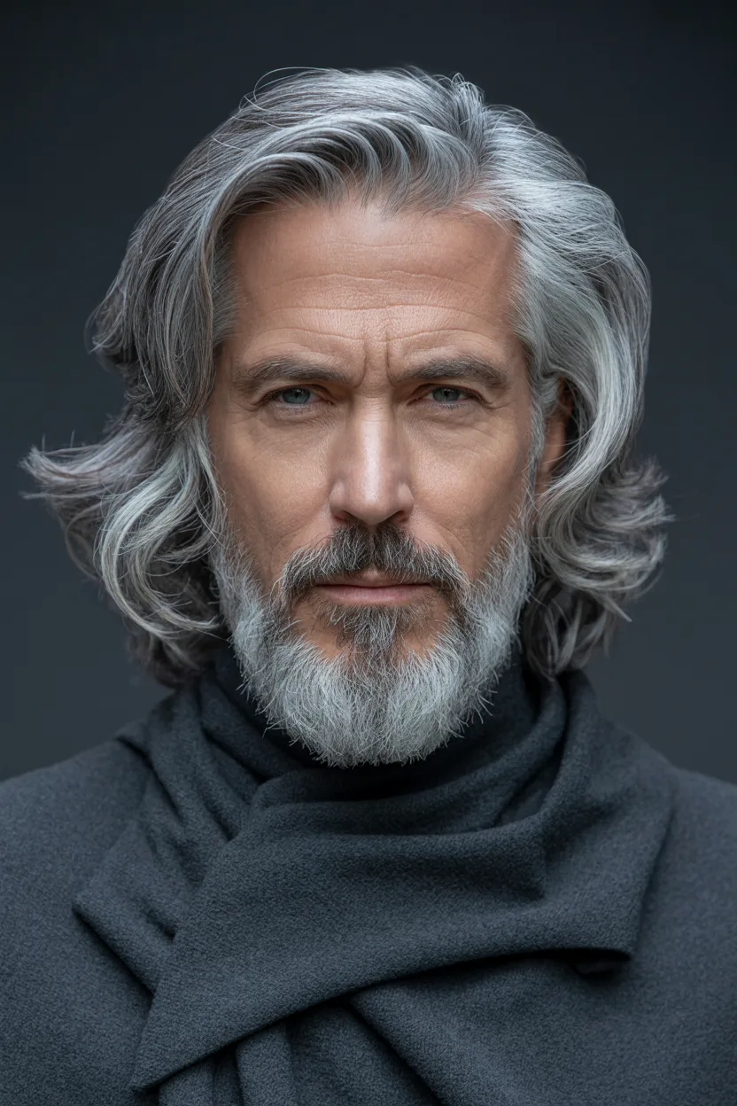 Long Grey Hairstyle