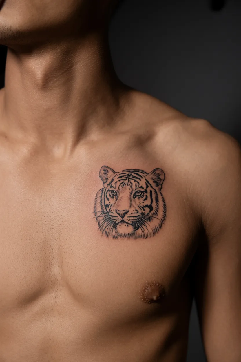 Minimalist Line Tiger