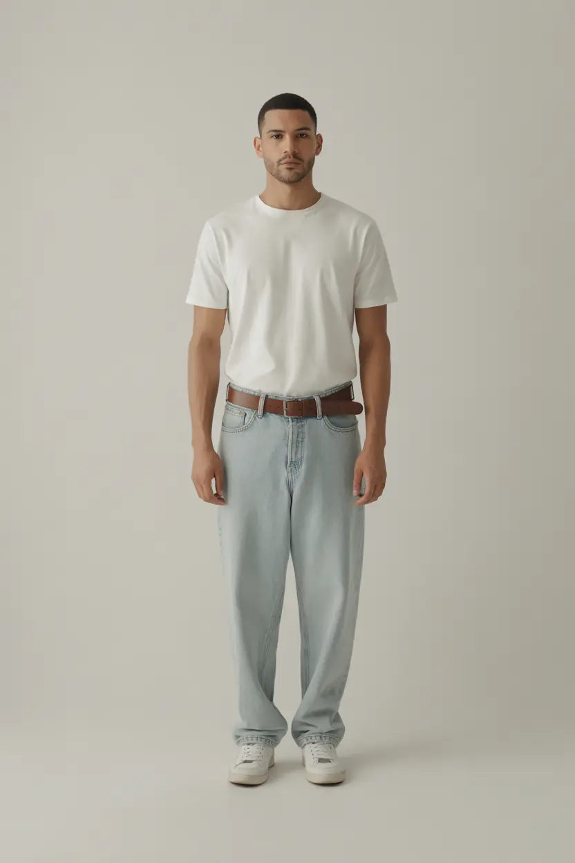 Baggy Jeans for a Minimalist Clean Look