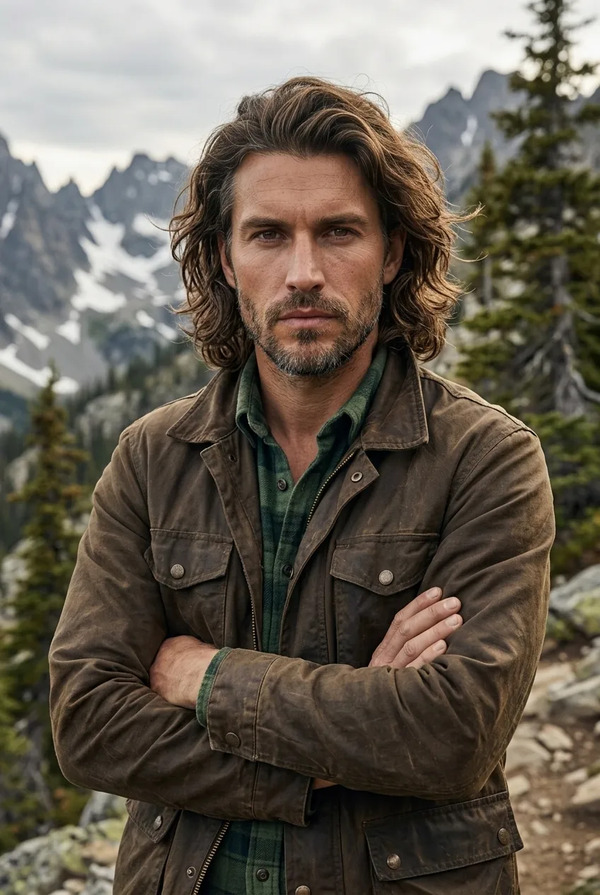 Rugged Long Hairstyle with Natural Texture