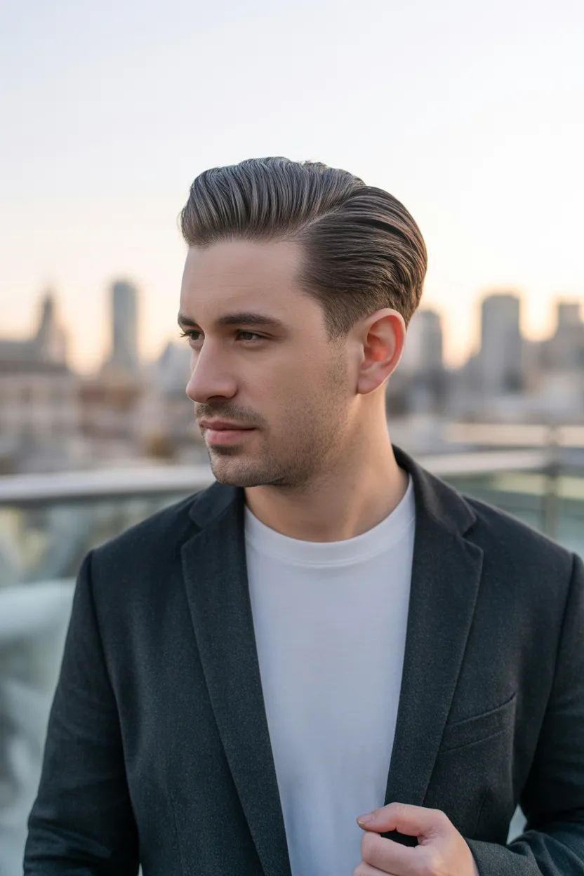 Side Part Hair Style of a Man
