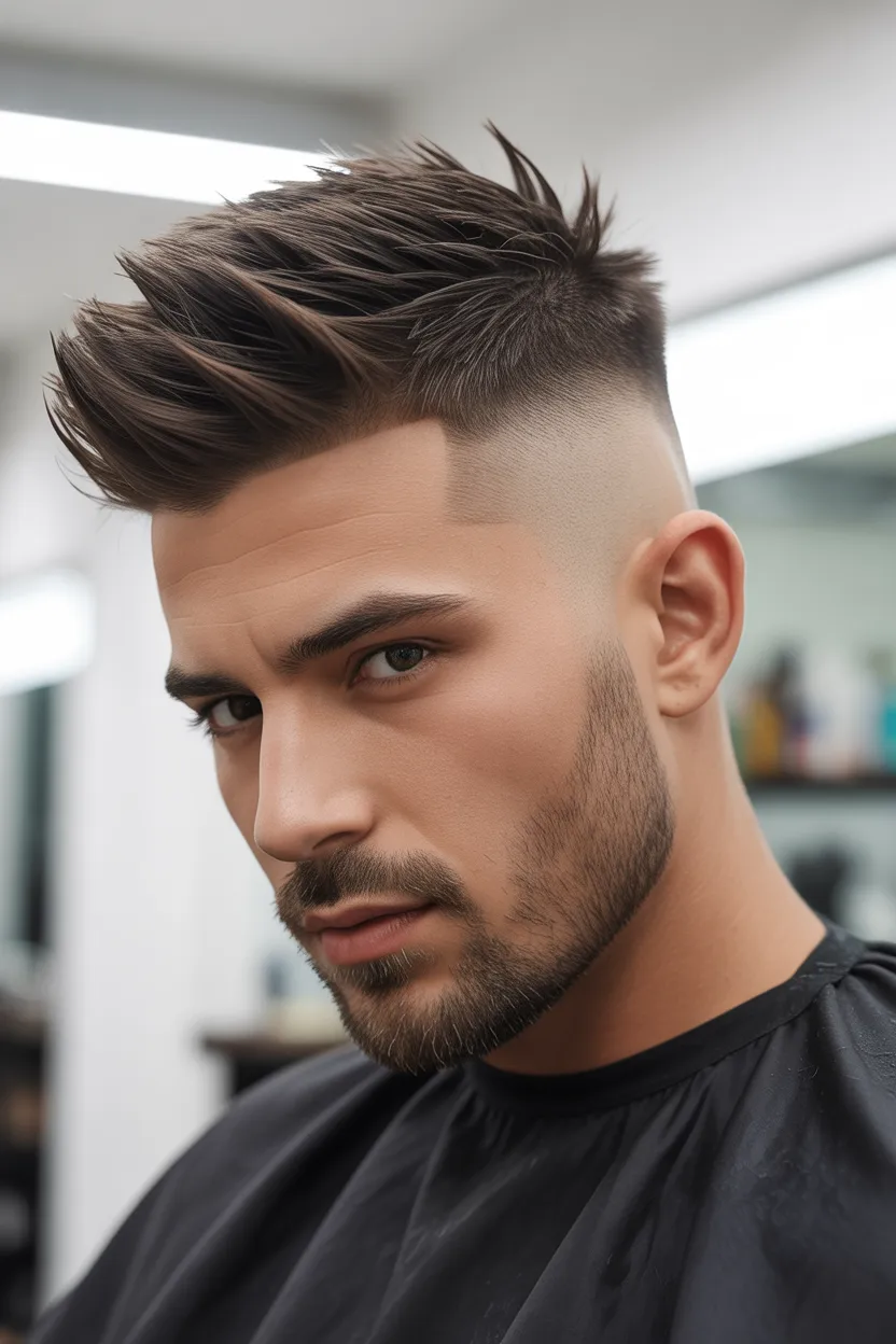 Skin Fade with Faux Hawk