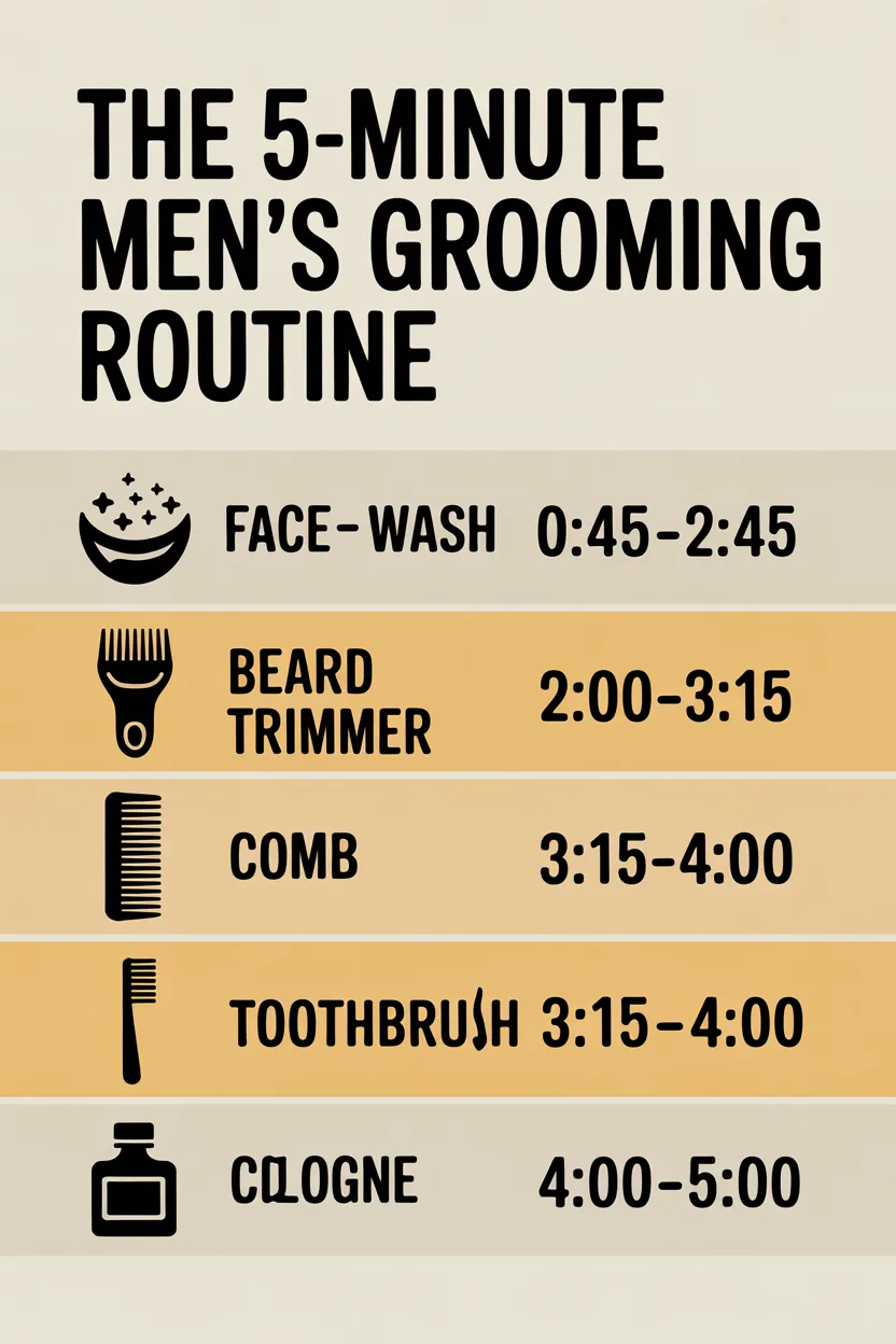 5 minute grooming routine
