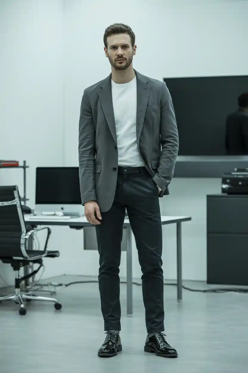 The Blazer + T-Shirt + Dress Pants