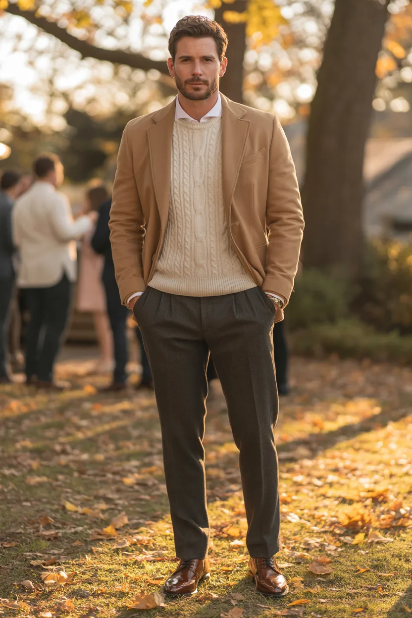 The Cable-Knit Under Blazer