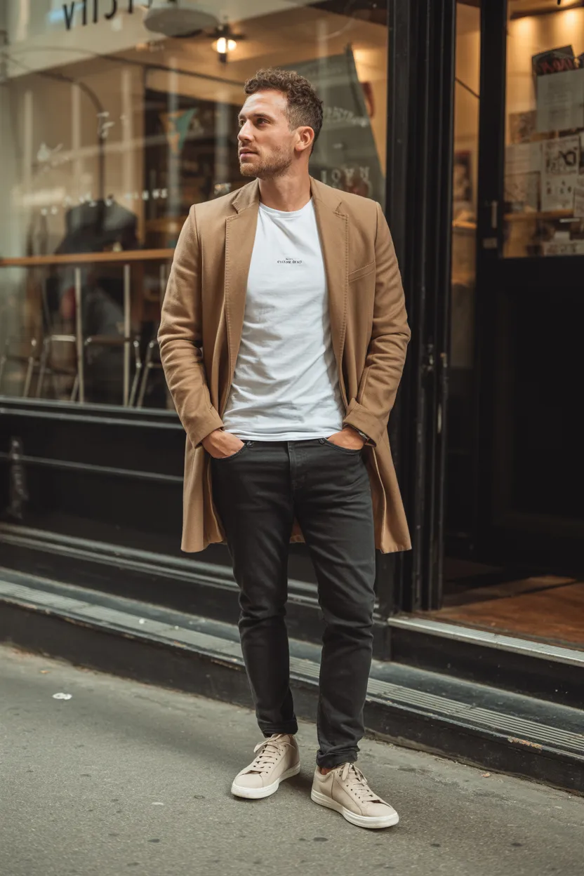 The Graphic Tee Under a Sport Coat