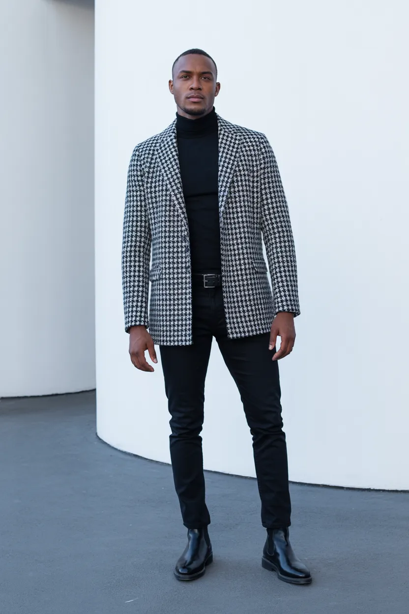 The Houndstooth Statement Look