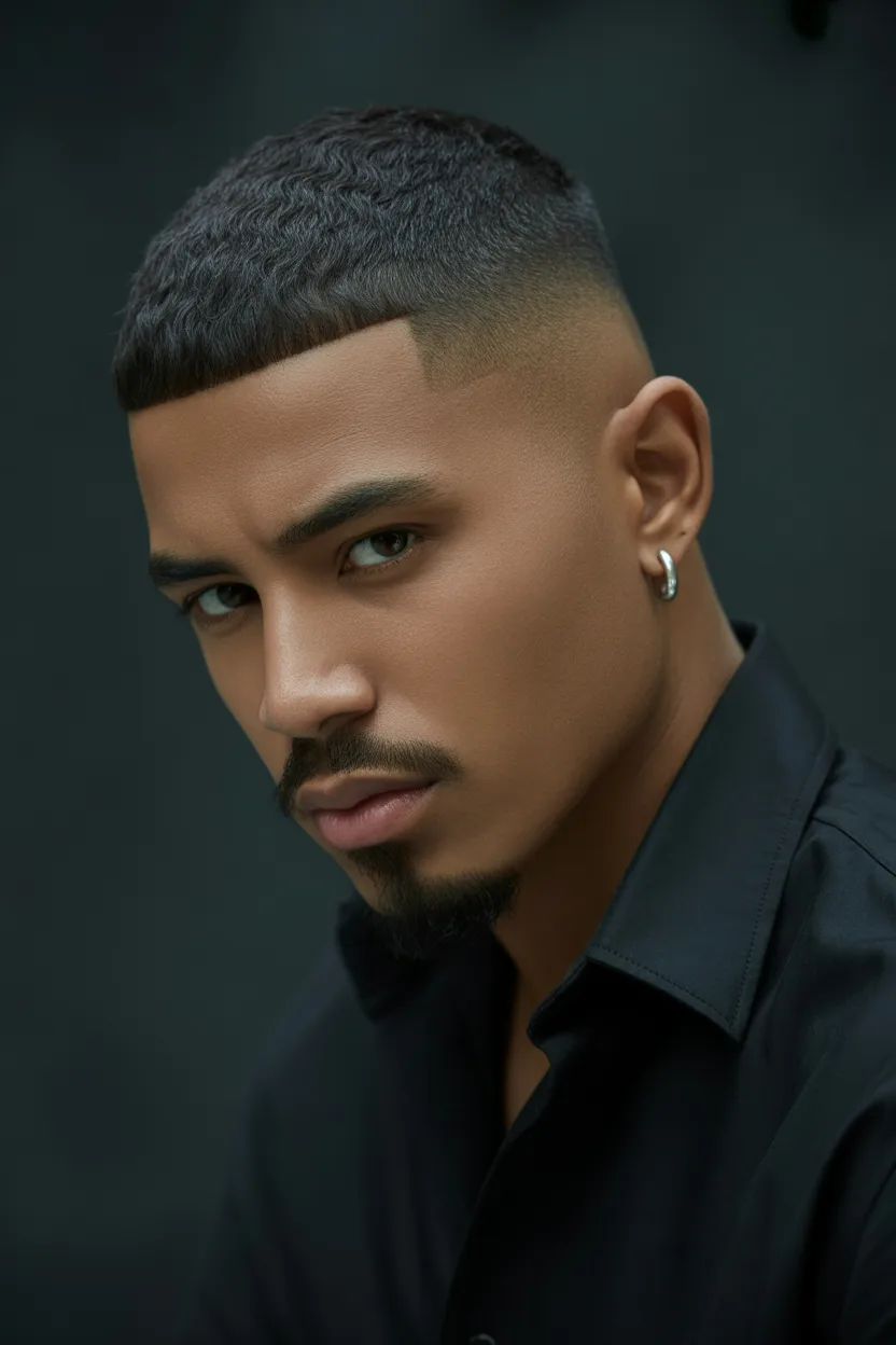 The Low Fade Connected Chin Strap Look