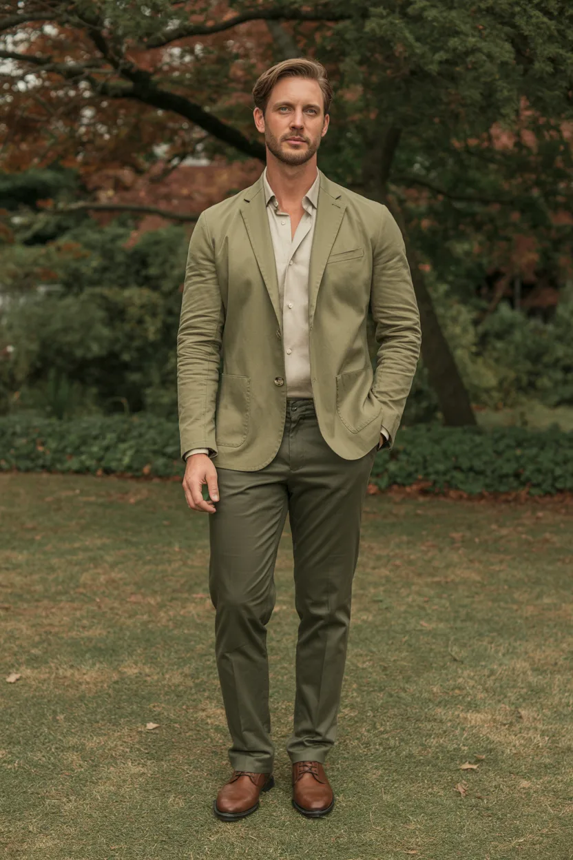 The Monochrome Olive Look