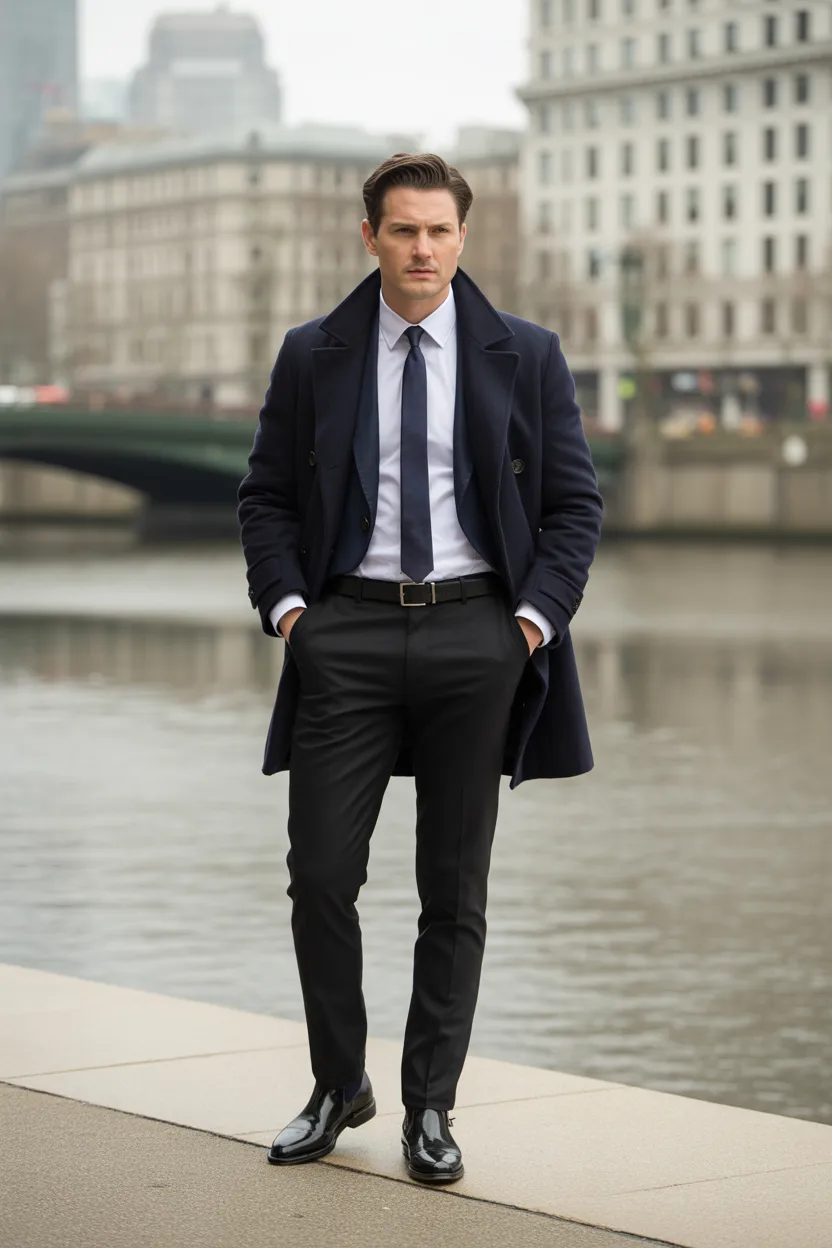 The Navy Peacoat Winter Look