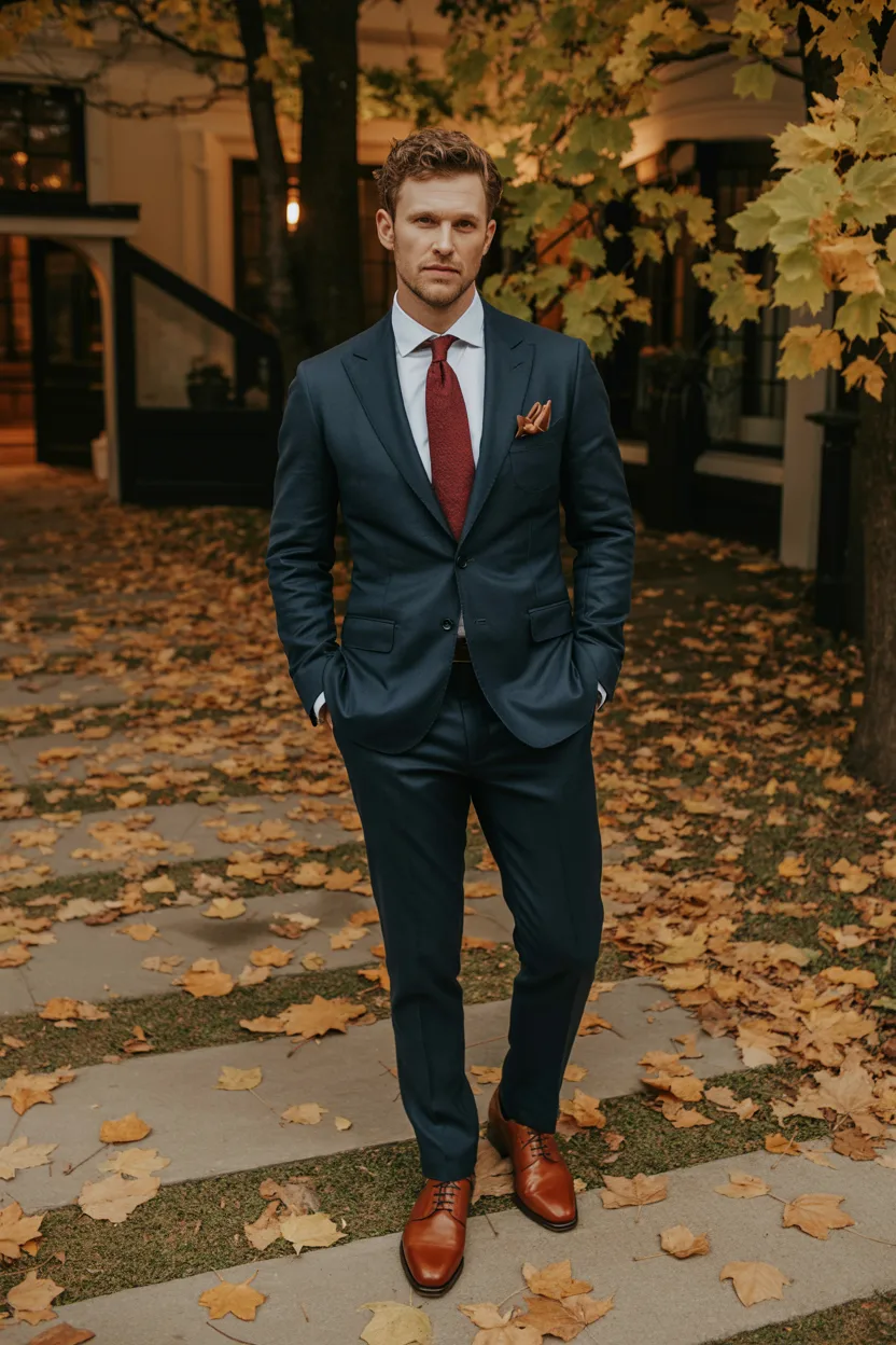 The Navy Suit with Seasonal Accessories