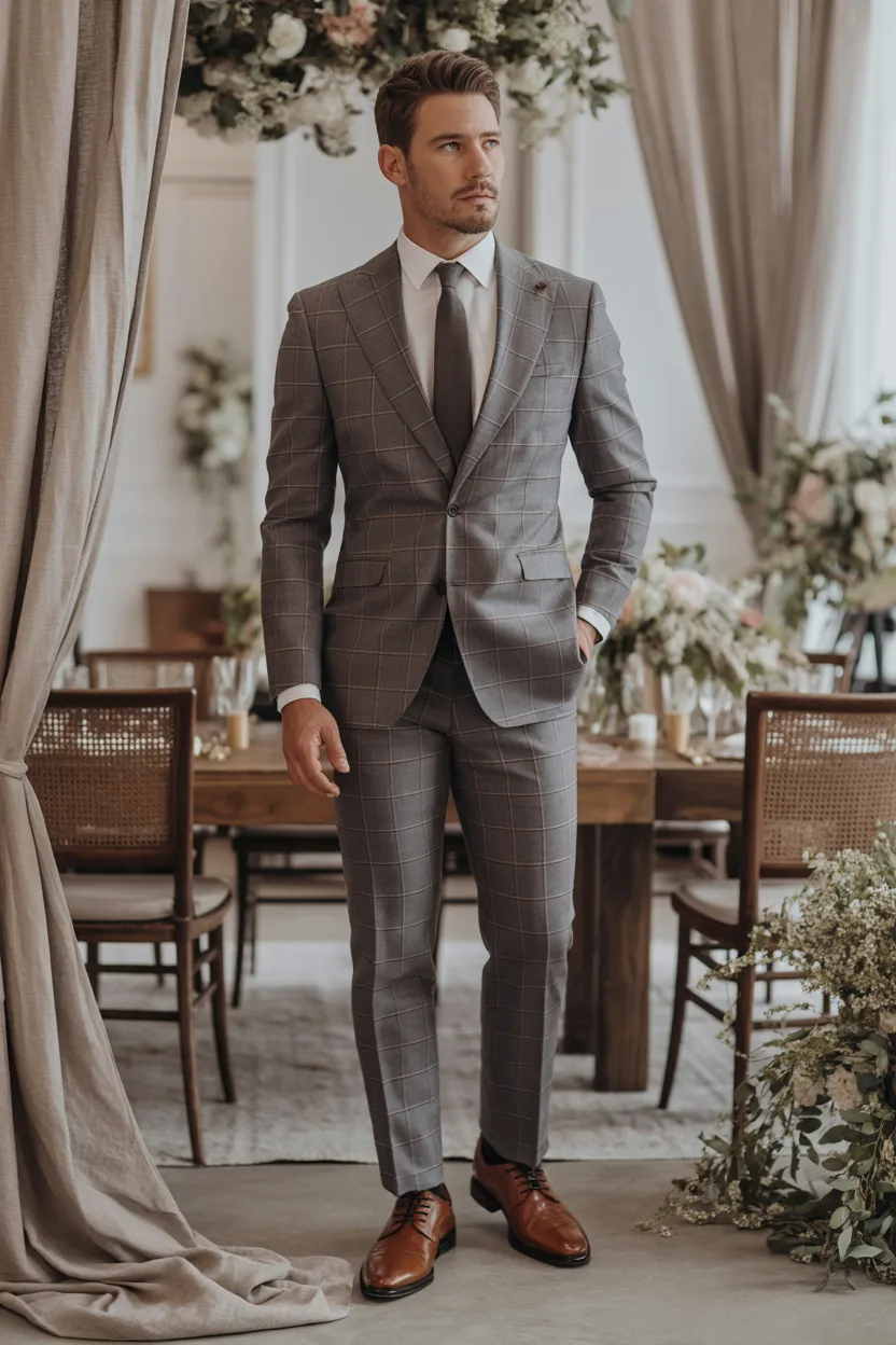 The Patterned Suit in Muted Tones