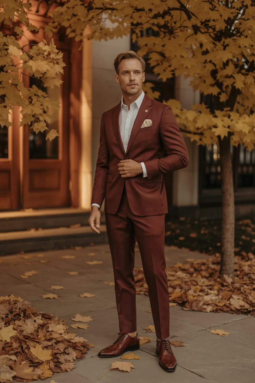 The Rich Burgundy Suit