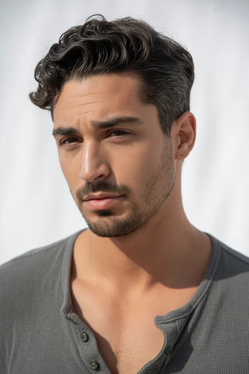 The Soft Pompadour Wave