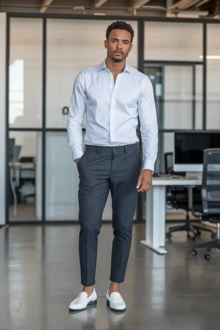 The Tailored Jogger + Structured Button-Down