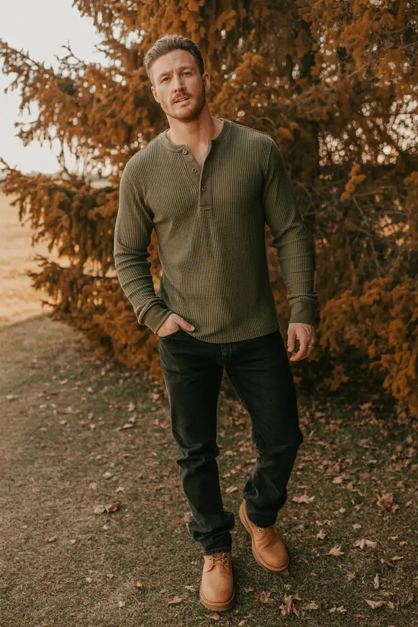 The Textured Henley Moment
