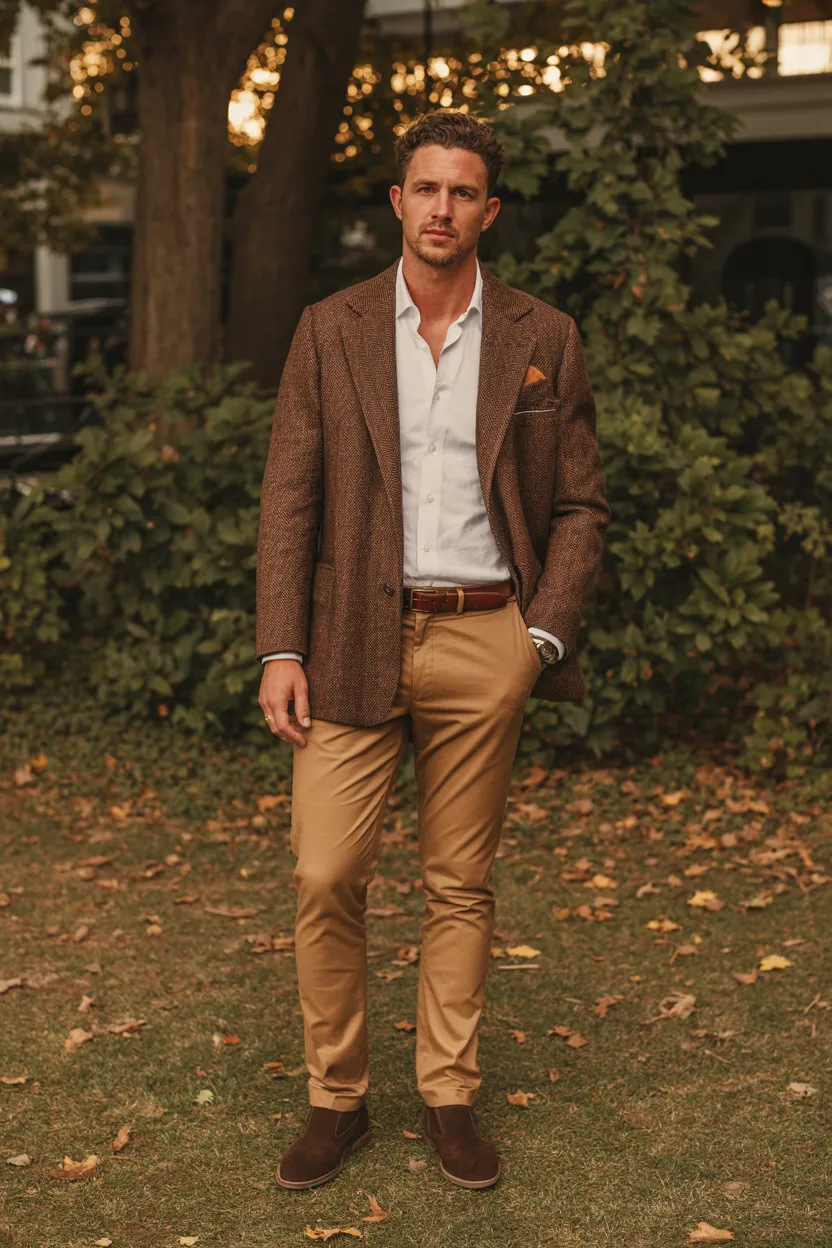 The Tweed Sport Coat + Chinos + Oxford Shirt