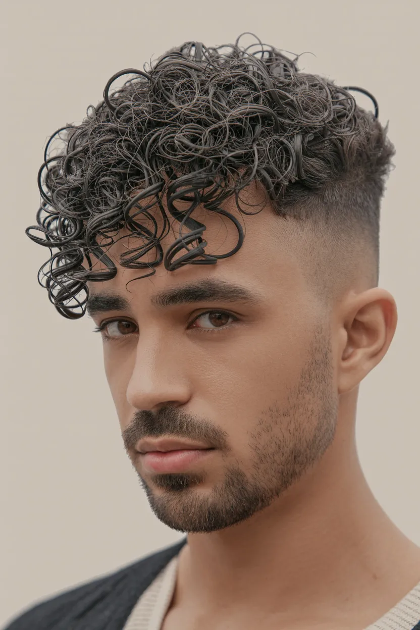 The Voluminous Curly Quiff