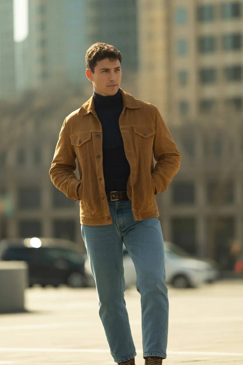 The Weathered Leather Jacket Look