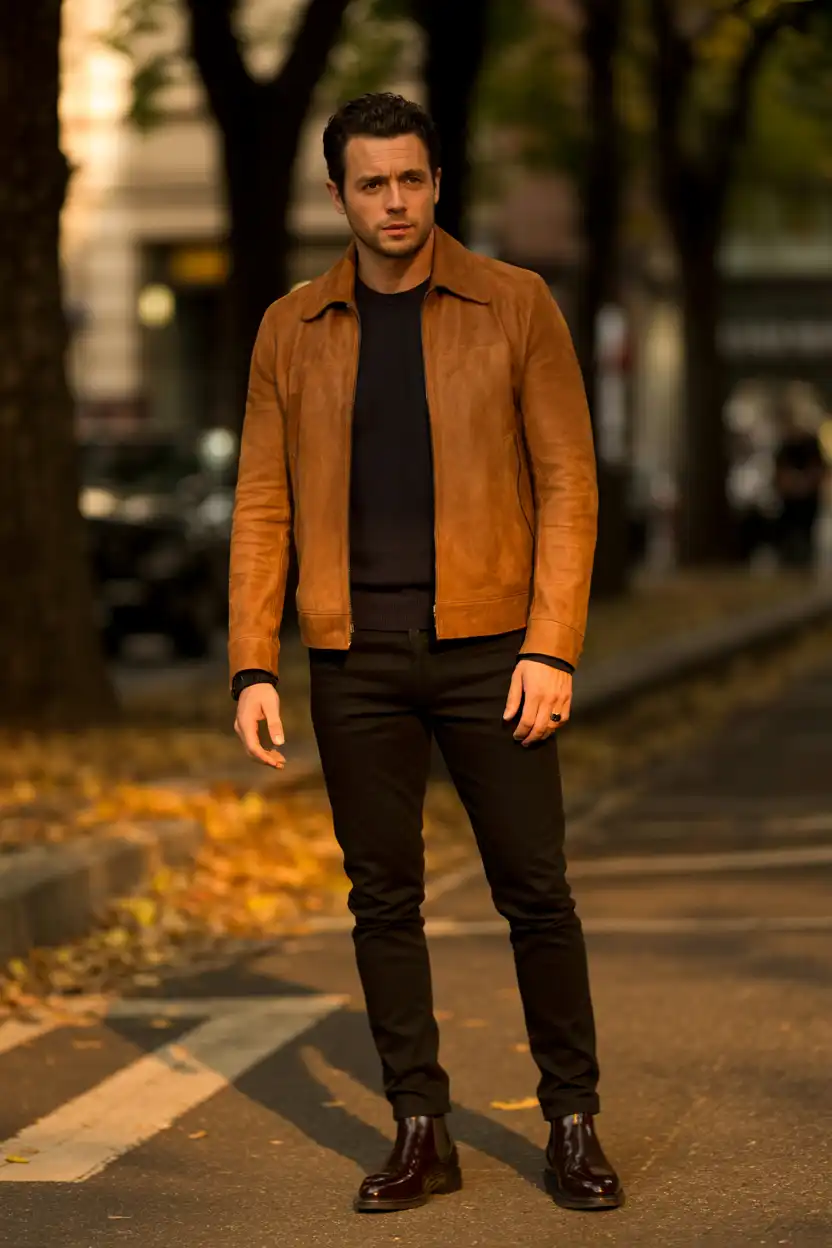 The Textured Suede Jacket
