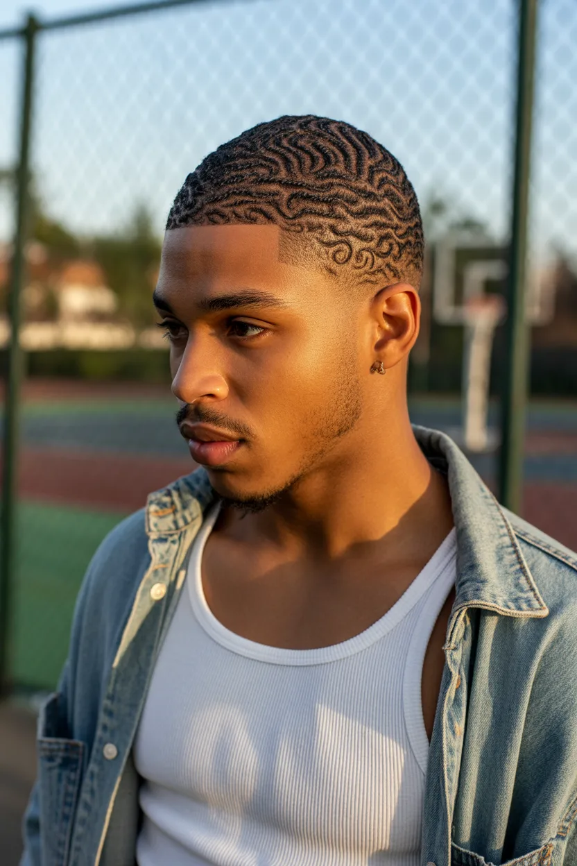Waves Black Hair Men’s Hairstyles