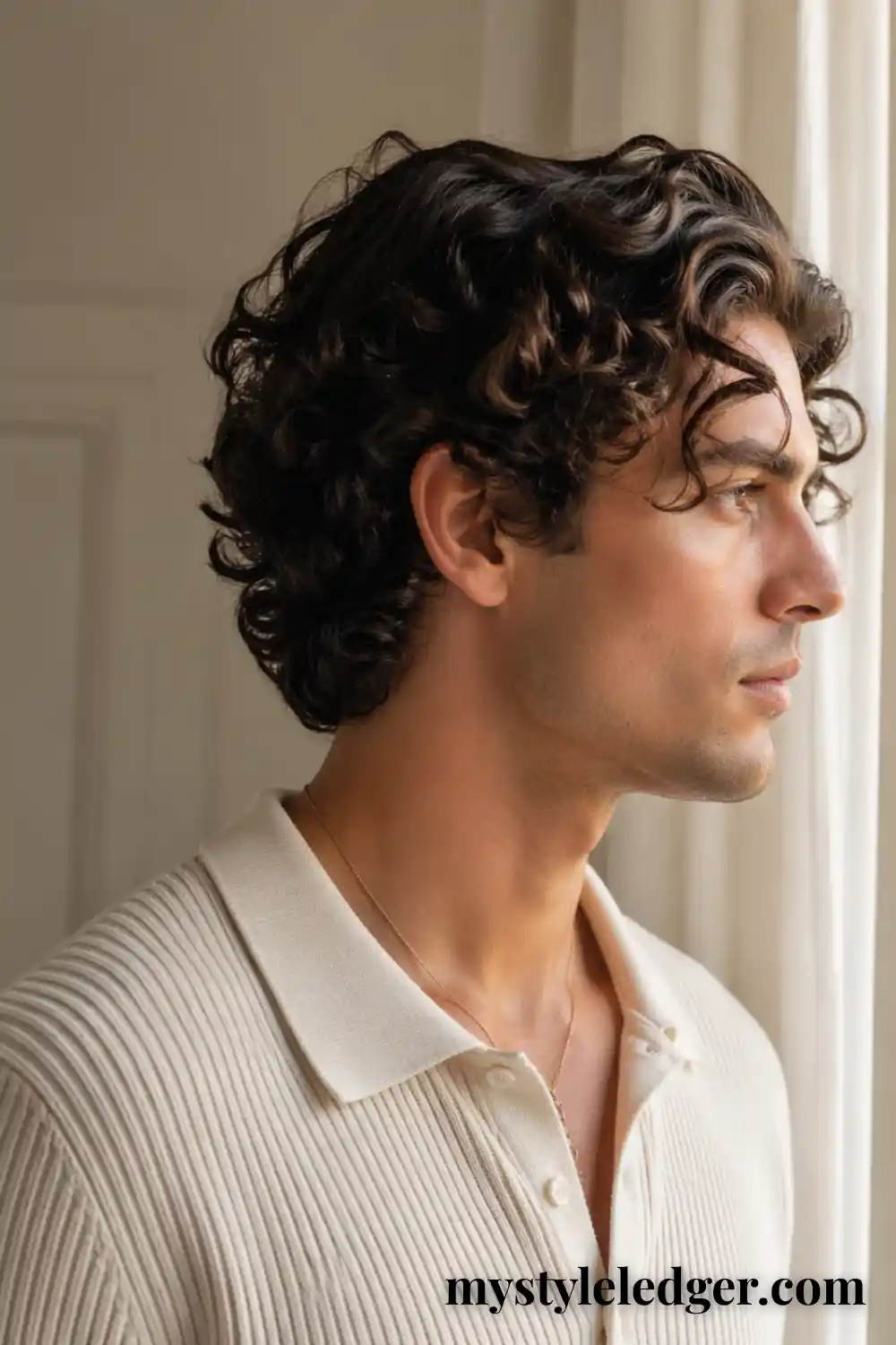 curly side part control