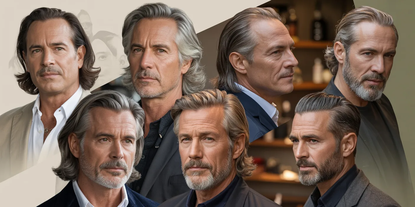 long hairstyle for men over 40