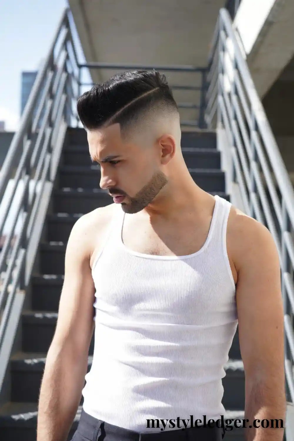 side part fade combo hairstyle