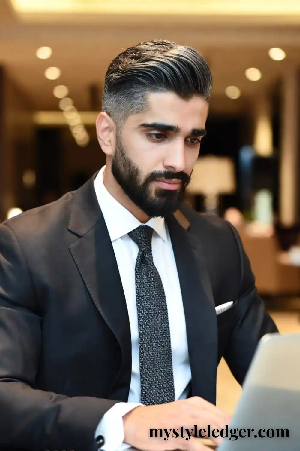 textured modern side part