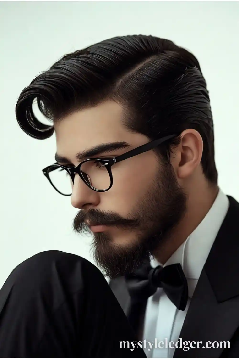 vintage Hollywood side part